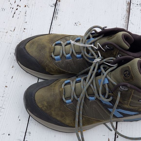 Merrell J99622 Zion Mid Waterproof Hiking Shoes Lace Up Olive Women Sz 7 / 37.5 - Picture 12 of 14